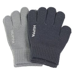 Huppa детские перчатки весна-осень  LEVI 2 шт., серый-темно-серый 907156013 цена и информация | Шапки, перчатки, шарфы для девочек | pigu.lt