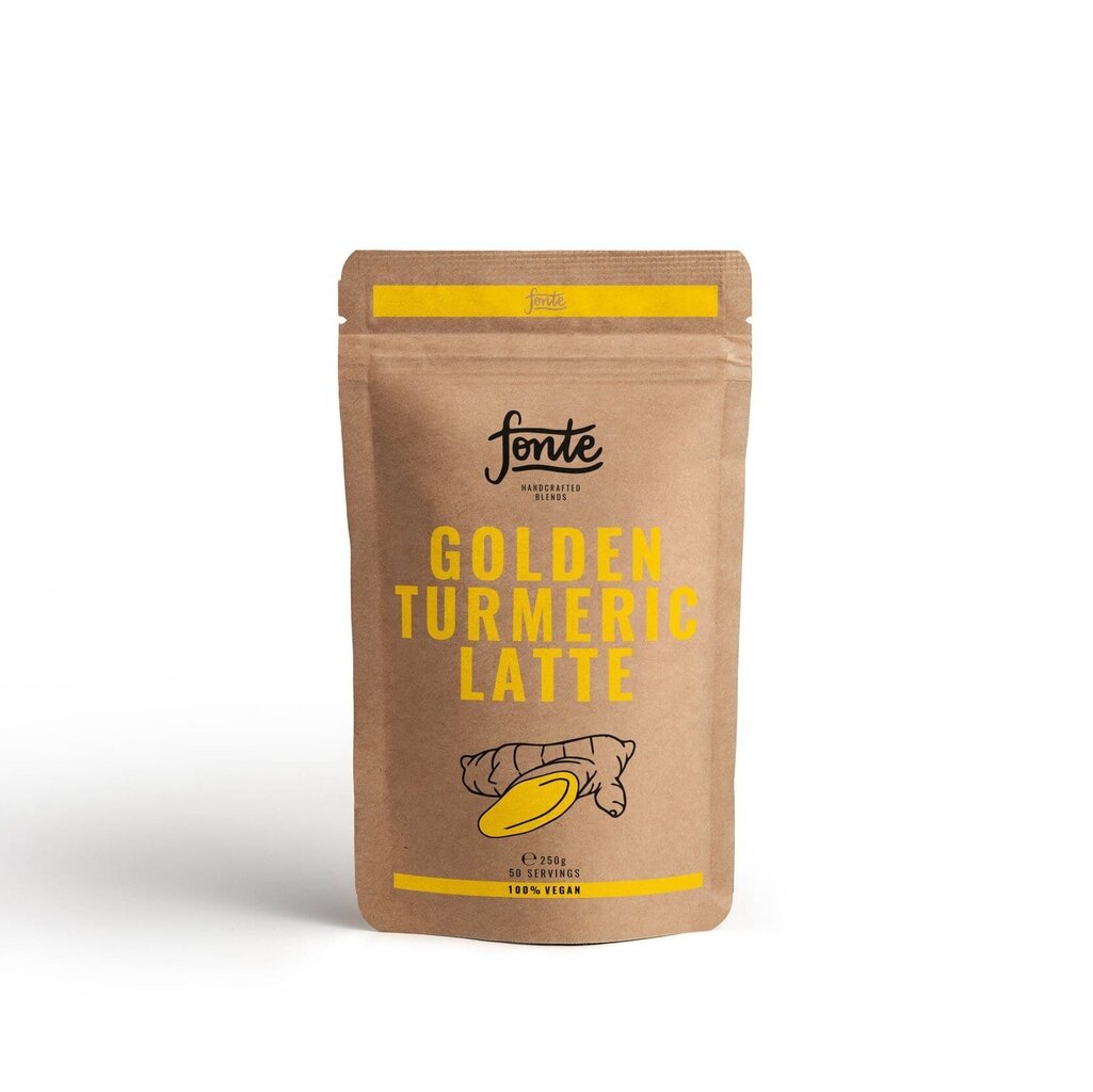 Fonte gėrimas mišinys, Golden Ciberžolė Latte, 250 g kaina ir informacija | Kava, kakava | pigu.lt