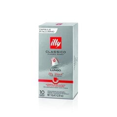 Illy Classico Lungo kavos kapsulės, 10 vnt. kaina ir informacija | Kava, kakava | pigu.lt