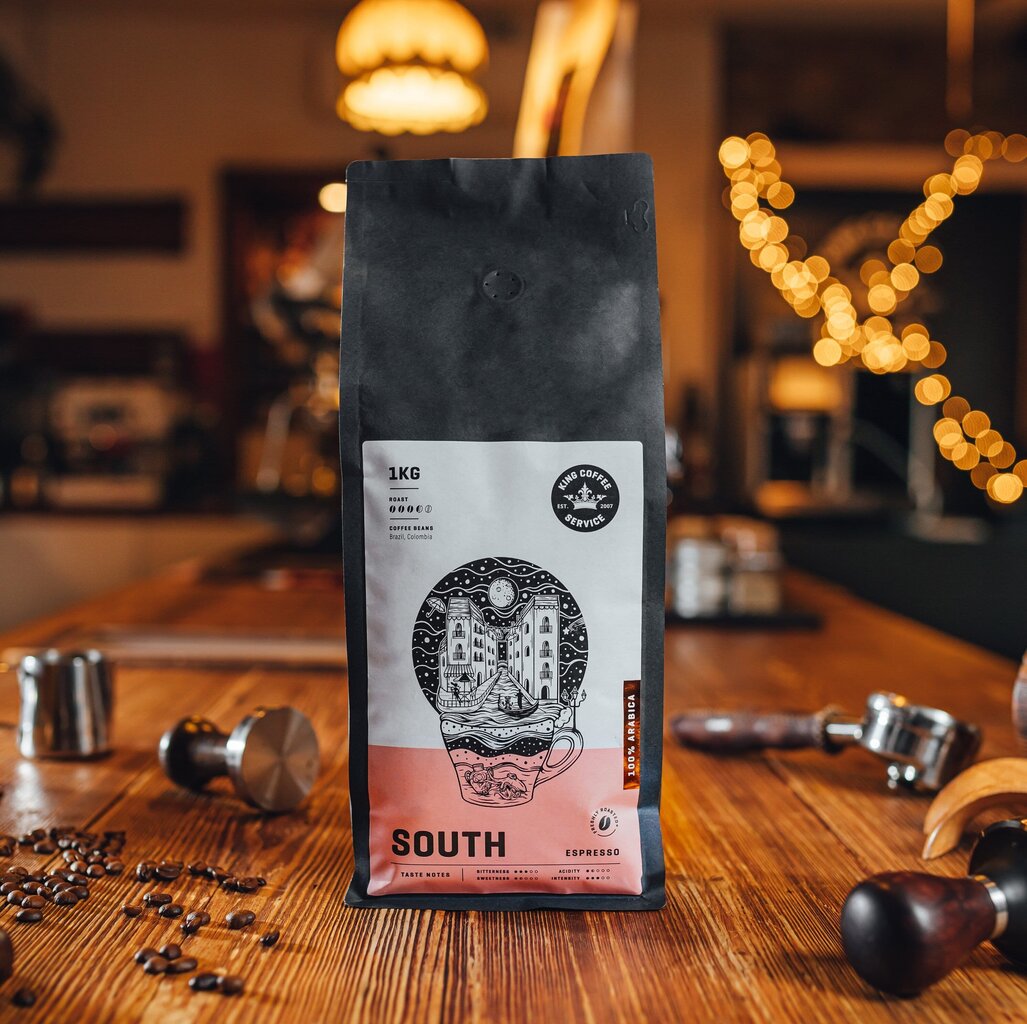 King Coffee Service South kavos pupelės, 1 kg kaina ir informacija | Kava, kakava | pigu.lt