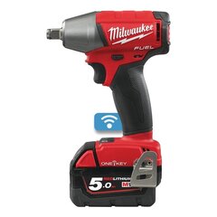 Akumuliatorinis smūginis veržliasukis Milwaukee M18 ONEIWF12-502X kaina ir informacija | Suktuvai, gręžtuvai | pigu.lt