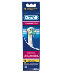 Головка для зубной щетки Oral-B Floss Action, 4 шт. цена и информация | Зубные щетки, пасты | pigu.lt