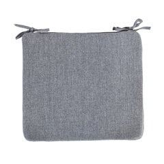 Подушка на стул SIMPLE GREY 38x43x2,5cm, серый, 100%полиэстер, ткань 757 цена и информация | Подушки, наволочки, чехлы | pigu.lt