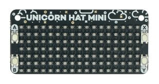 Unicorn Hat Mini, LED RGB matrica, skirtas Raspberry Pi, Pimoroni PIM498 kaina ir informacija | Atviro kodo elektronika | pigu.lt