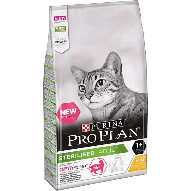 Purina Pro Plan sterilizuotoms suaugusioms katėms, 10 kg kaina ir informacija | Sausas maistas katėms | pigu.lt