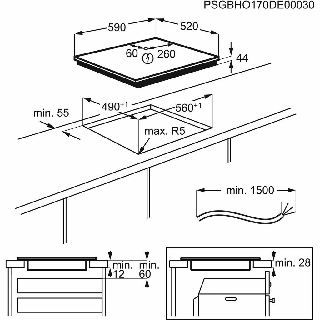 Zanussi ZITX633K цена и информация | Kaitlentės | pigu.lt