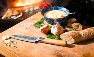 Нож шеф-повара STYLE DE VIE Olive Forged, Santoku, 14 см цена и информация | Ножи и аксессуары для них | pigu.lt