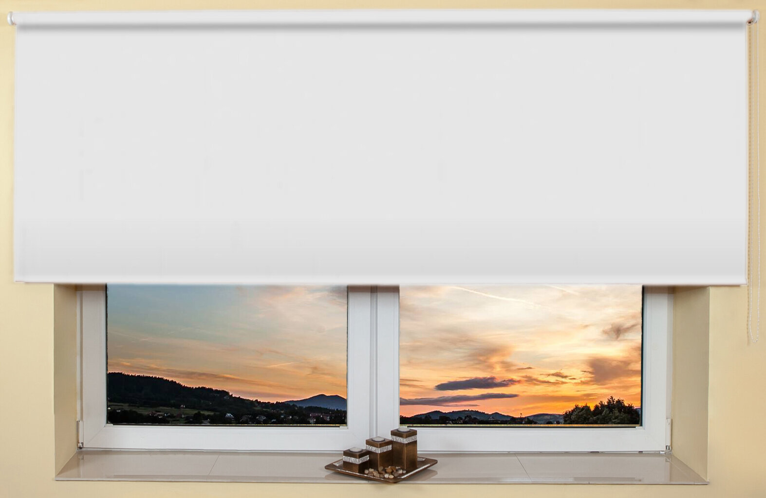 Sieninis / lubų roletas 120x170 cm, 800 Balta kaina ir informacija | Roletai | pigu.lt