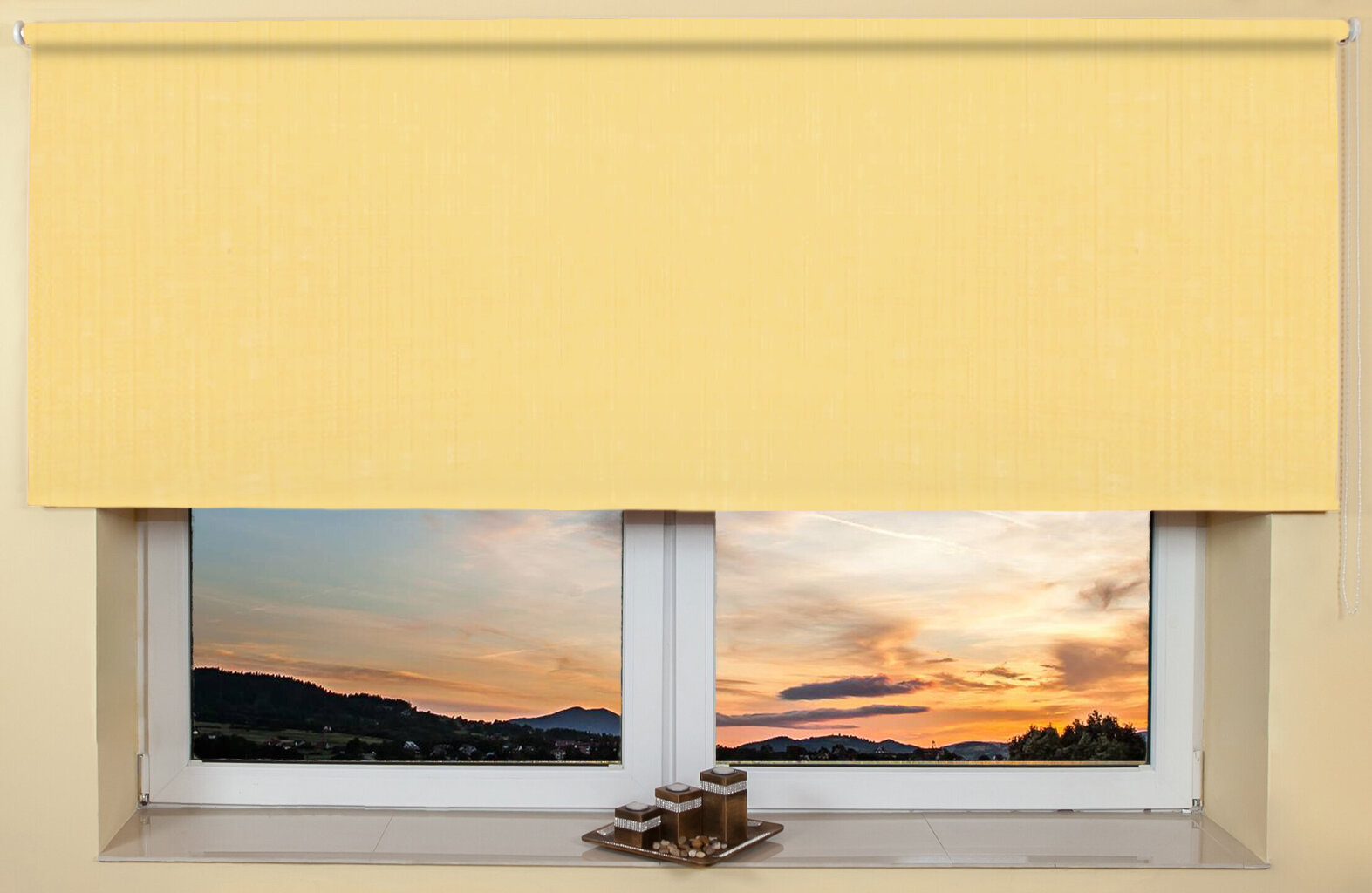Sieninis / lubų roletas 120x170 cm, 2072 Geltona kaina ir informacija | Roletai | pigu.lt