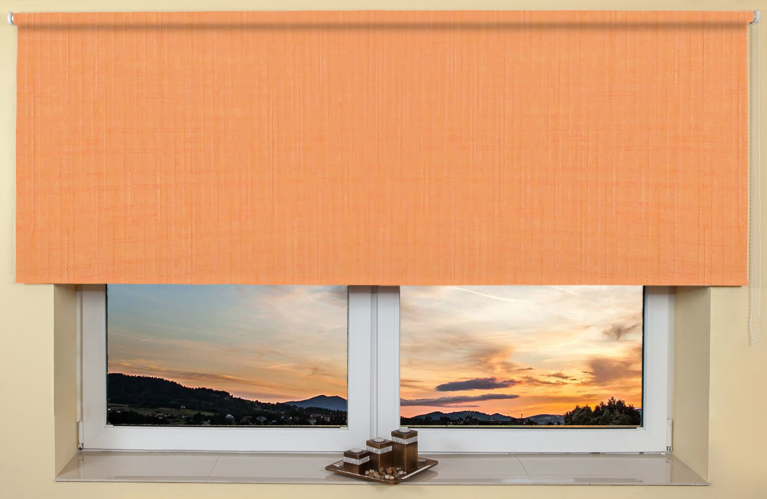 Sieninis / lubų roletas 190x170 cm, 2071 Oranžinė kaina ir informacija | Roletai | pigu.lt