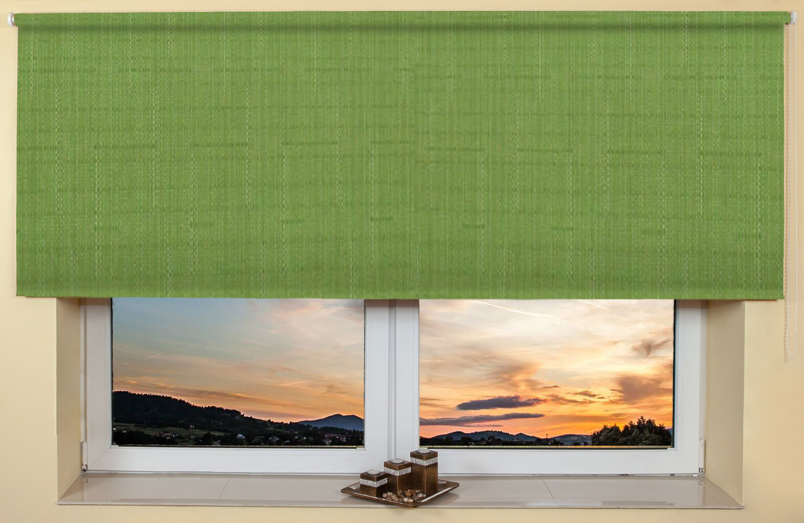 Sieninis / lubų roletas 180x170 cm, 2098 Žalia kaina ir informacija | Roletai | pigu.lt