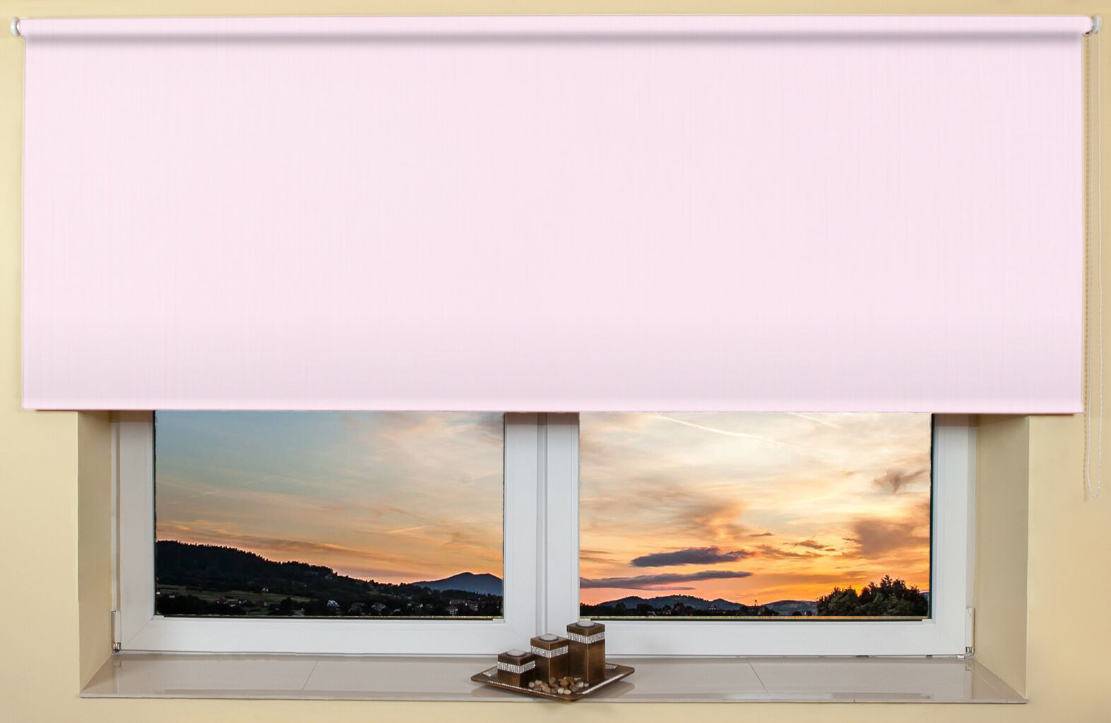 Sieninis / lubų roletas 160x170 cm, 101 Rožinė kaina ir informacija | Roletai | pigu.lt