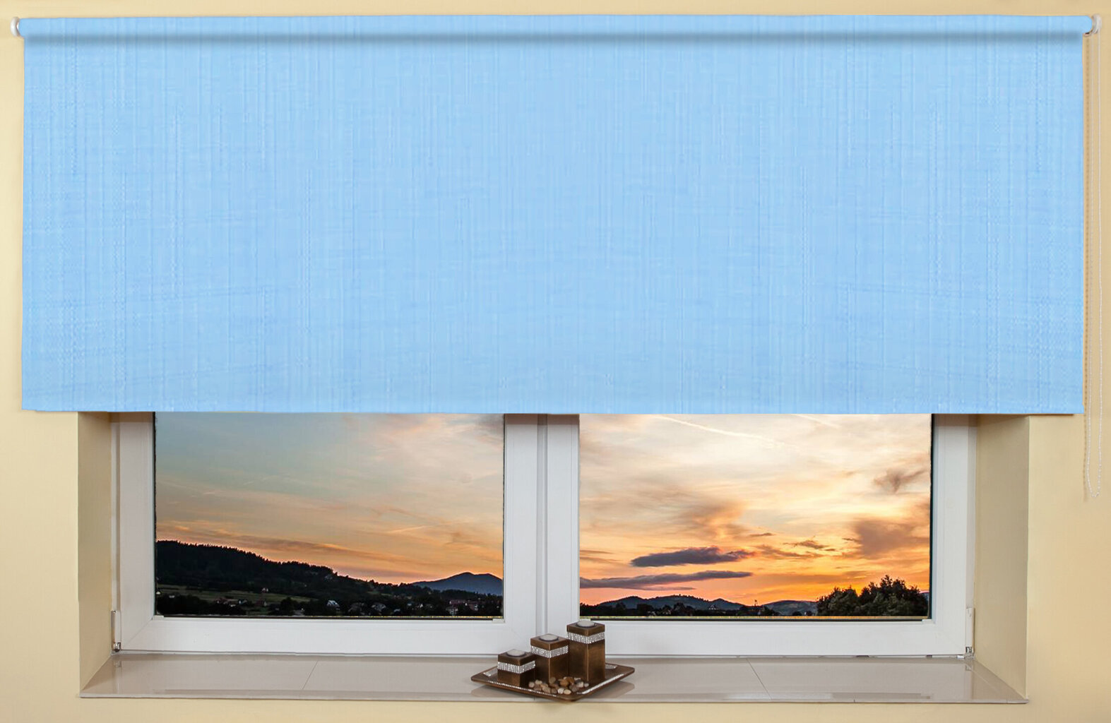 Sieninis / lubų roletas 180x170 cm, 2074 Mėlyna цена и информация | Roletai | pigu.lt