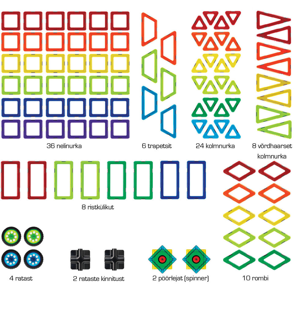Magnetinis konstruktorius Geosmart, 100 d kaina ir informacija | Konstruktoriai ir kaladėlės | pigu.lt