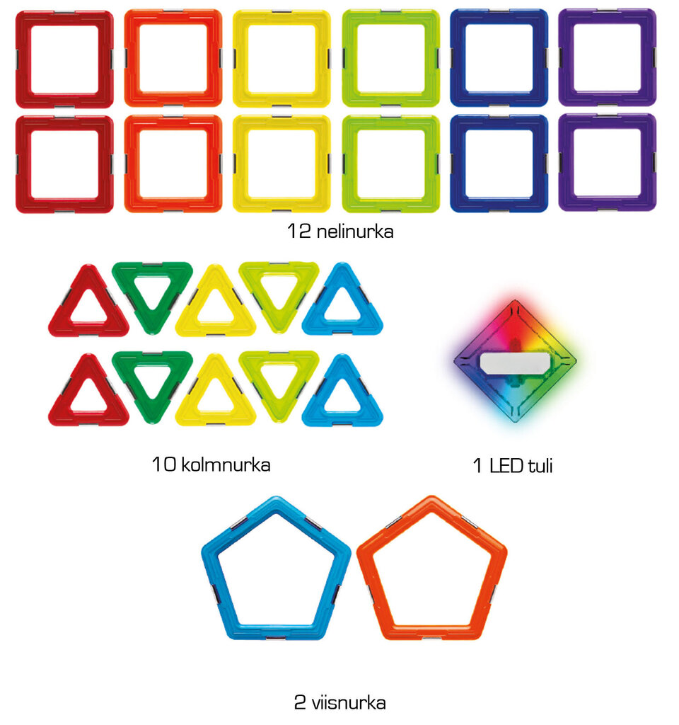 Magnetinis konstruktorius Geosmart UFO, 35 d. kaina ir informacija | Konstruktoriai ir kaladėlės | pigu.lt