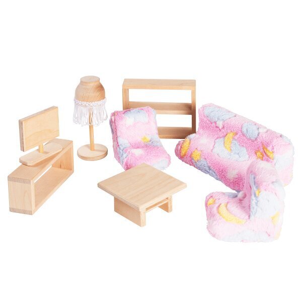 Mediniai baldai lėlių nameliui, 3 m.+ цена и информация | Žaislai mergaitėms | pigu.lt