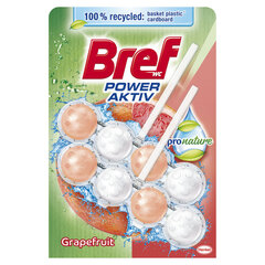 WC valiklis-gaiviklis "BREF Pronature Grapefruit" 2x50g kaina ir informacija | Valikliai | pigu.lt