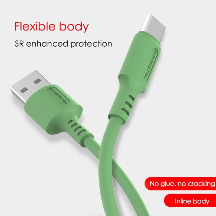 Somostel USB/USC-C, 1.2 m kaina ir informacija | Kabeliai ir laidai | pigu.lt