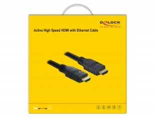 Delock, HDMI, 15 m kaina ir informacija | Kabeliai ir laidai | pigu.lt