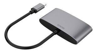 Adapteris Deltaco USBC-HDMI22 USB-C/HDMI/USB A kaina ir informacija | Adapteriai, USB šakotuvai | pigu.lt