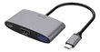 Adapteris Deltaco USBC-HDMI22 USB-C/HDMI/USB A цена и информация | Adapteriai, USB šakotuvai | pigu.lt