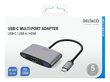 Adapteris Deltaco USBC-HDMI22 USB-C/HDMI/USB A цена и информация | Adapteriai, USB šakotuvai | pigu.lt