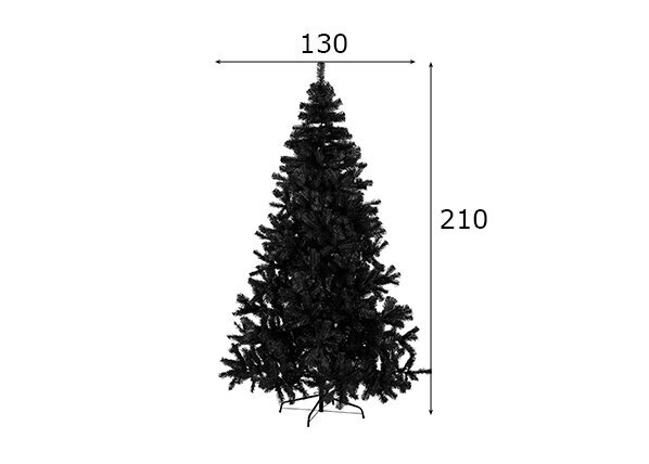 Dirbtinė Kalėdų eglutė Quebec 210 cm, juoda kaina ir informacija | Eglutės žaisliukai, viršūnės | pigu.lt
