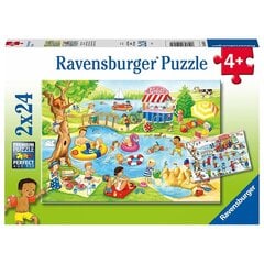 Dėlionės Ravensburger Fun at the Lake, 2x24 d. цена и информация | Пазлы | pigu.lt