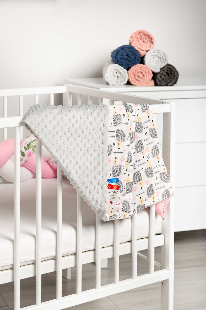 Sensillo antklodė kūdikiams Ežiai, 75 x 100 cm kaina ir informacija | Antklodės | pigu.lt