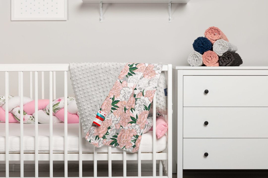 Sensillo antklodė kūdikiams Gėlės, 75 x 100 cm kaina ir informacija | Antklodės | pigu.lt