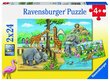 Dėlionės Ravensburger Zoo, 2x24 d. kaina ir informacija | Dėlionės (puzzle) | pigu.lt