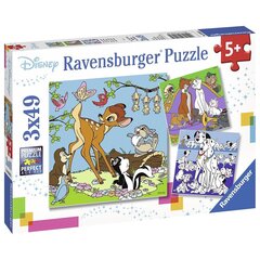 Ravensburger пазл 3x49 шт персонажи Диснея цена и информация | Пазлы | pigu.lt