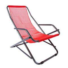 Sulankstoma sodo kėdė Home4You Cretex, raudona kaina ir informacija | Lauko kėdės, foteliai, pufai | pigu.lt