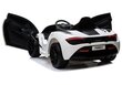 Vienvietis vaikiškas elektromobilis McLaren 720S, baltas kaina ir informacija | Elektromobiliai vaikams | pigu.lt