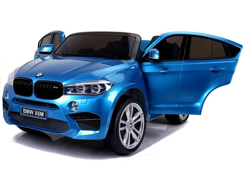 Vienvietis vaikiškas elektromobilis BMW X6M, mėlynas цена и информация | Elektromobiliai vaikams | pigu.lt