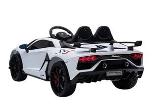 Dvivietis vaikiškas elektromobilis Lamborghini Aventador, baltas kaina ir informacija | Elektromobiliai vaikams | pigu.lt