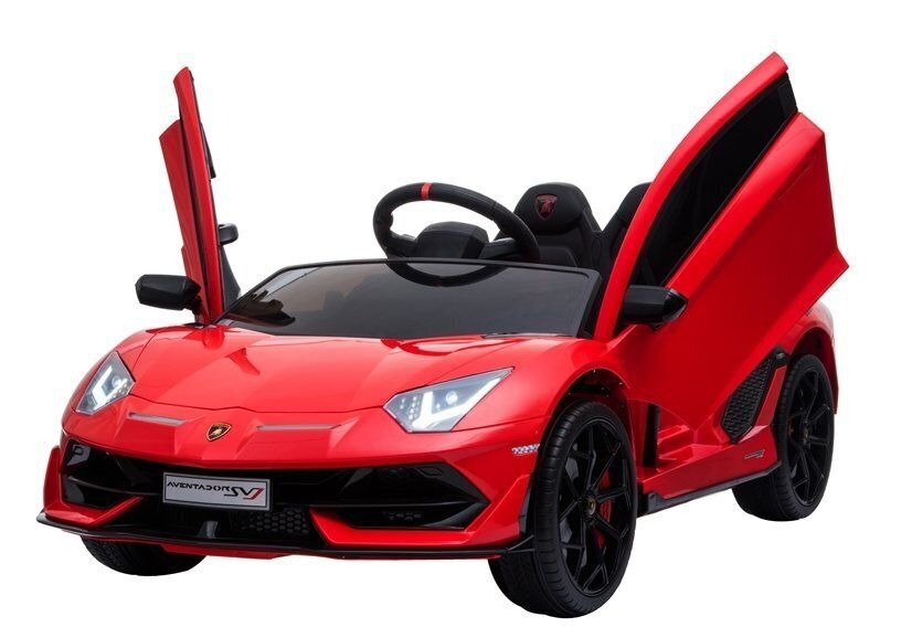 Dvivietis vaikiškas elektromobilis Lamborghini Aventador, raudonas kaina ir informacija | Elektromobiliai vaikams | pigu.lt