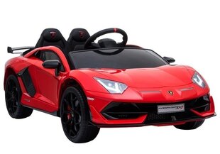 Двухместный детский электромобиль Lamborghini Aventador, красный цена и информация | Электромобили для детей | pigu.lt