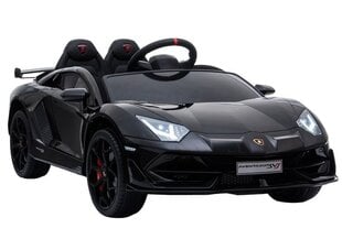 Двухместный детский электромобиль Lamborghini Aventador, черный цена и информация | Электромобили для детей | pigu.lt