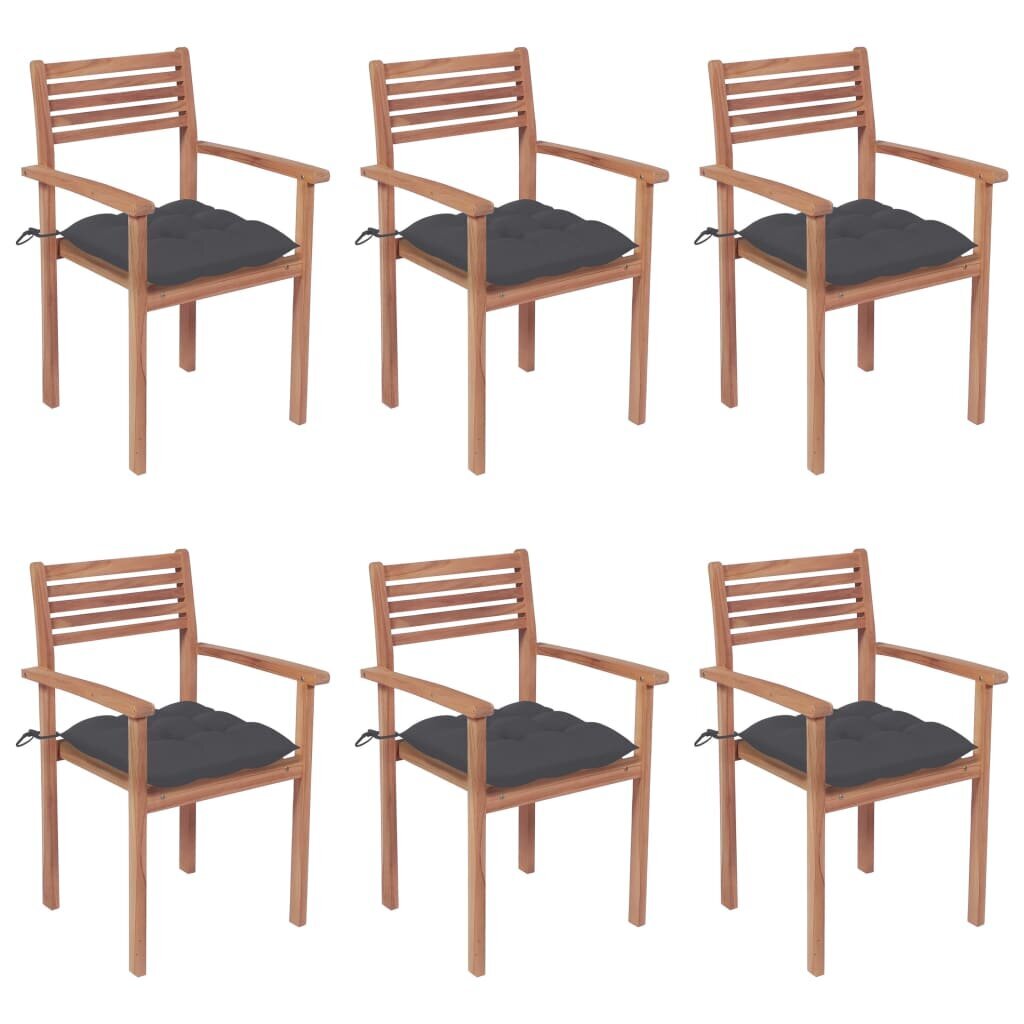 Sudedamos sodo kėdės su pagalvėlėmis, 6vnt. kaina | pigu.lt