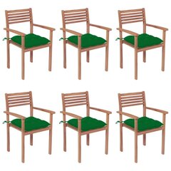 Sudedamos sodo kėdės su pagalvėlėmis, 6vnt. kaina ir informacija | Lauko kėdės, foteliai, pufai | pigu.lt