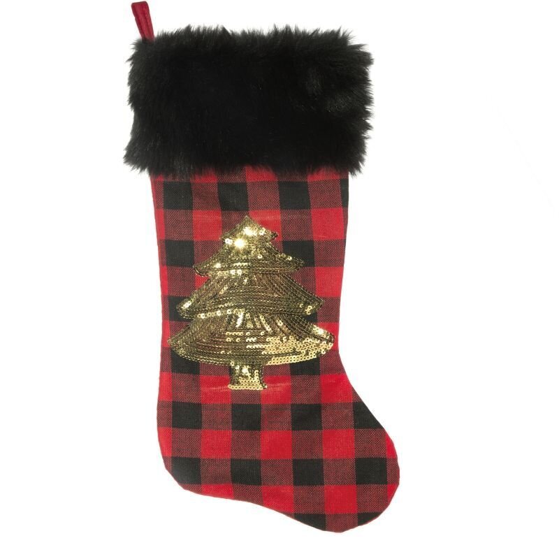 Kalėdinė dekoracija kojinė, 20 cm kaina ir informacija | Kalėdinės dekoracijos | pigu.lt