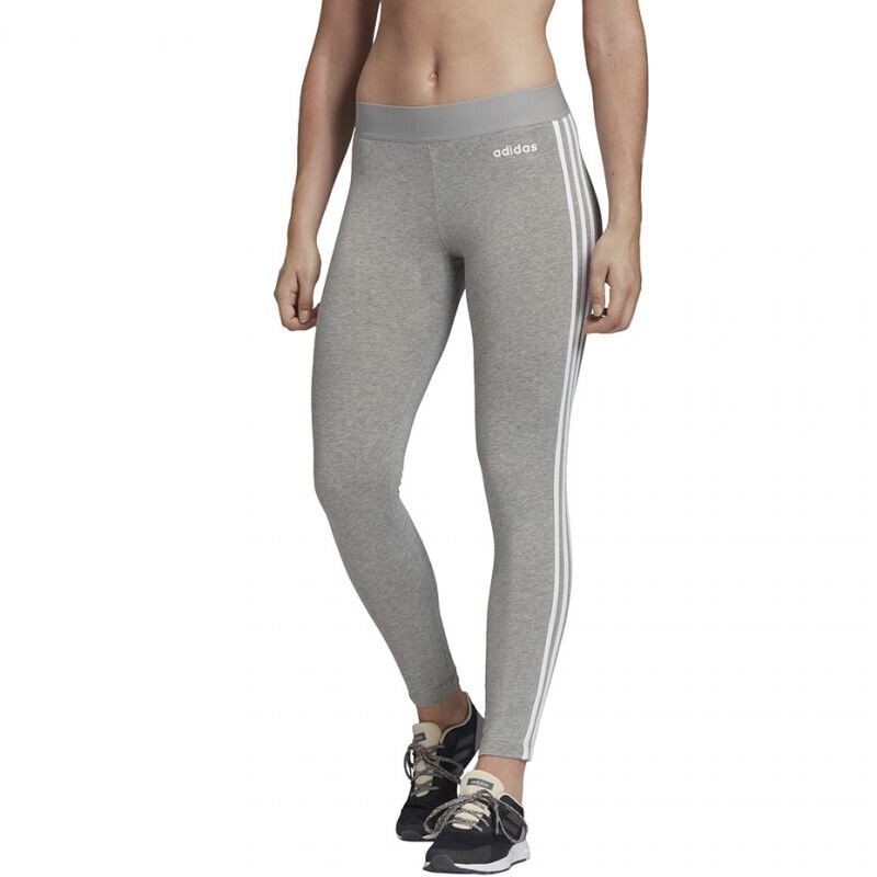 Sportinės tamprės moterims Adidas Essentials 3 Stripes Tight W FQ4123, pilkos kaina ir informacija | Sportinė apranga moterims | pigu.lt