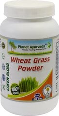 Kviečių želmenų milteliai Planet Ayurveda Wheat Grass, 100 g kaina ir informacija | Funkcinis maistas (supermaistas) | pigu.lt