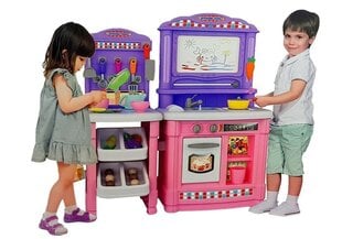 Virtuvėlė su piešimo lenta ir priedais, 66 d., rožinė kaina ir informacija | Žaislai mergaitėms | pigu.lt