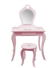 Vaikiškas kosmetinis staliukas su kėdute Princess, rožinis kaina ir informacija | Kosmetiniai staliukai | pigu.lt