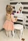 Vaikiškas kosmetinis staliukas su kėdute Princess, žalias kaina ir informacija | Kosmetiniai staliukai | pigu.lt