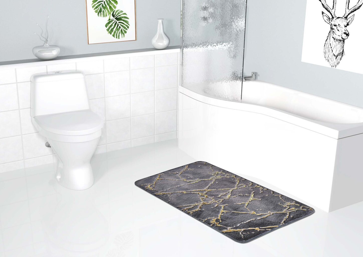 Vonios kilimėlis "Benedomo" 50x80 kaina ir informacija | Vonios kambario aksesuarai | pigu.lt