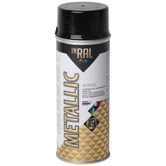 Akrilinis lakas Inral Metallic 400ml grafito juoda spalva цена и информация | Лаки, растворители | pigu.lt