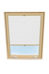 Штора плиссе на мансардное окно Velux, 94x140 см, Белая B-301000 цена и информация | Рулонные шторы | pigu.lt